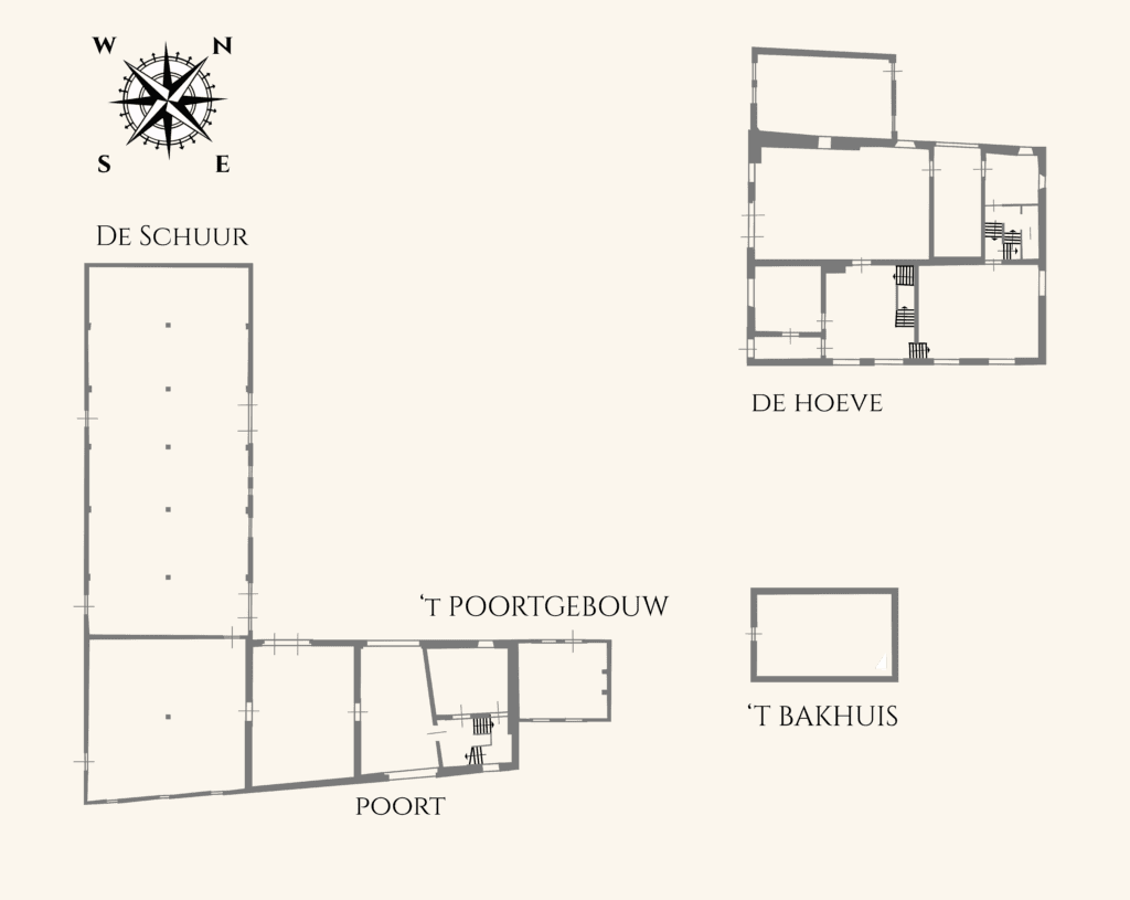 PLATTEGROND KASTEEL GETEKEND CREME 1